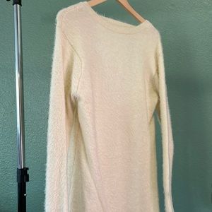 Never worn cream backless sweater dress